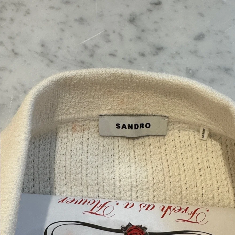 Sandro Perpignan Rib-Knit Cardigan - Picture 7 of 8